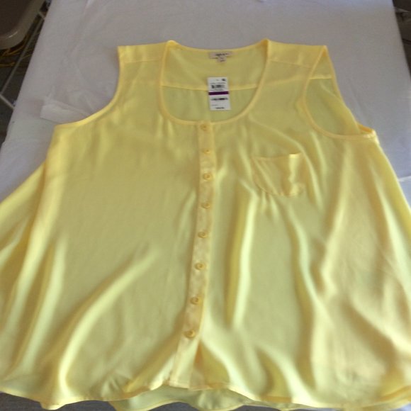 Style &Co button Down Sleeveless Blouse 203D - Picture 4 of 7